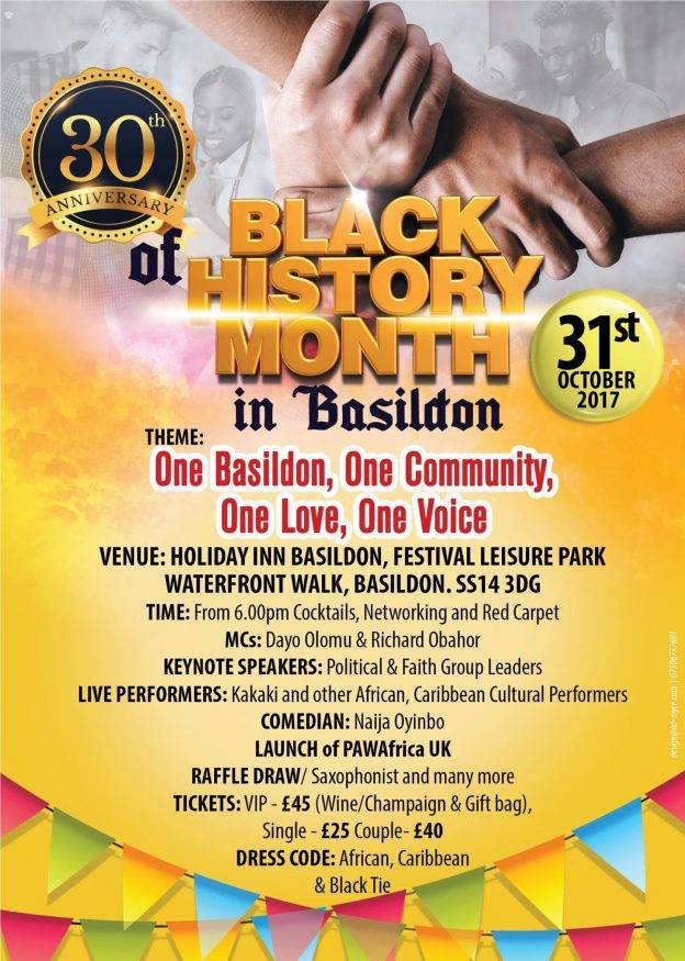 30th Anniversary of Black History Month Celebrations in Basildon | Blacknet UK