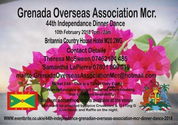 44th Independence Grenadian Overseas Association Mcr Dinner Dance 2018 | Blacknet UK