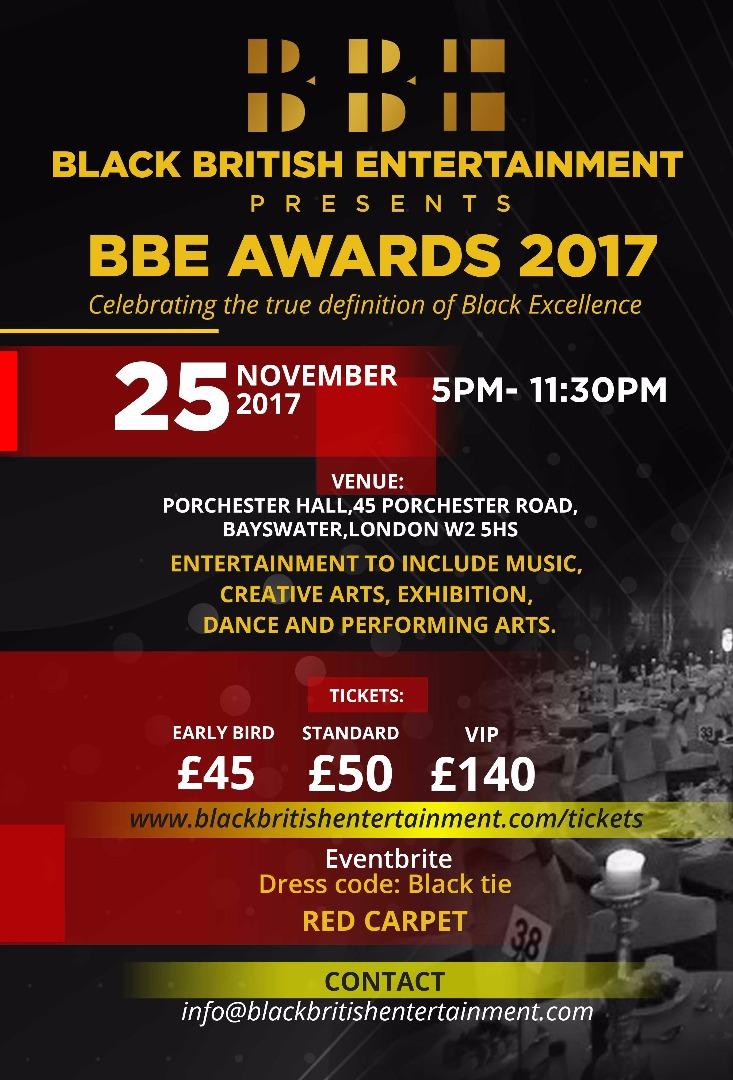 BLACK BRITISH ENTERTAINMENT AWARDS 2017 | Blacknet UK