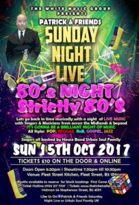 Sunday Night Live 80's Night ,Strictly 80's | Blacknet UK