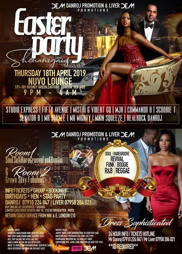 Easter Party Thursday SouLSeXiRareGrooveFunKBooGie meets GrownSexyFabulous
