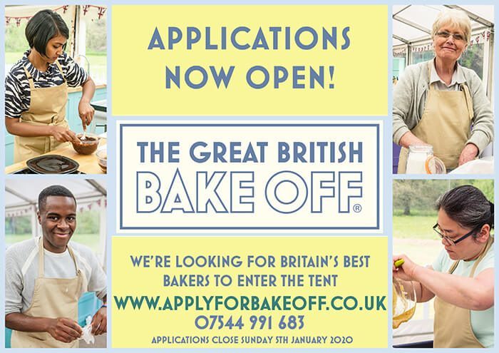The Great British Bake Off are looking for applicants! 