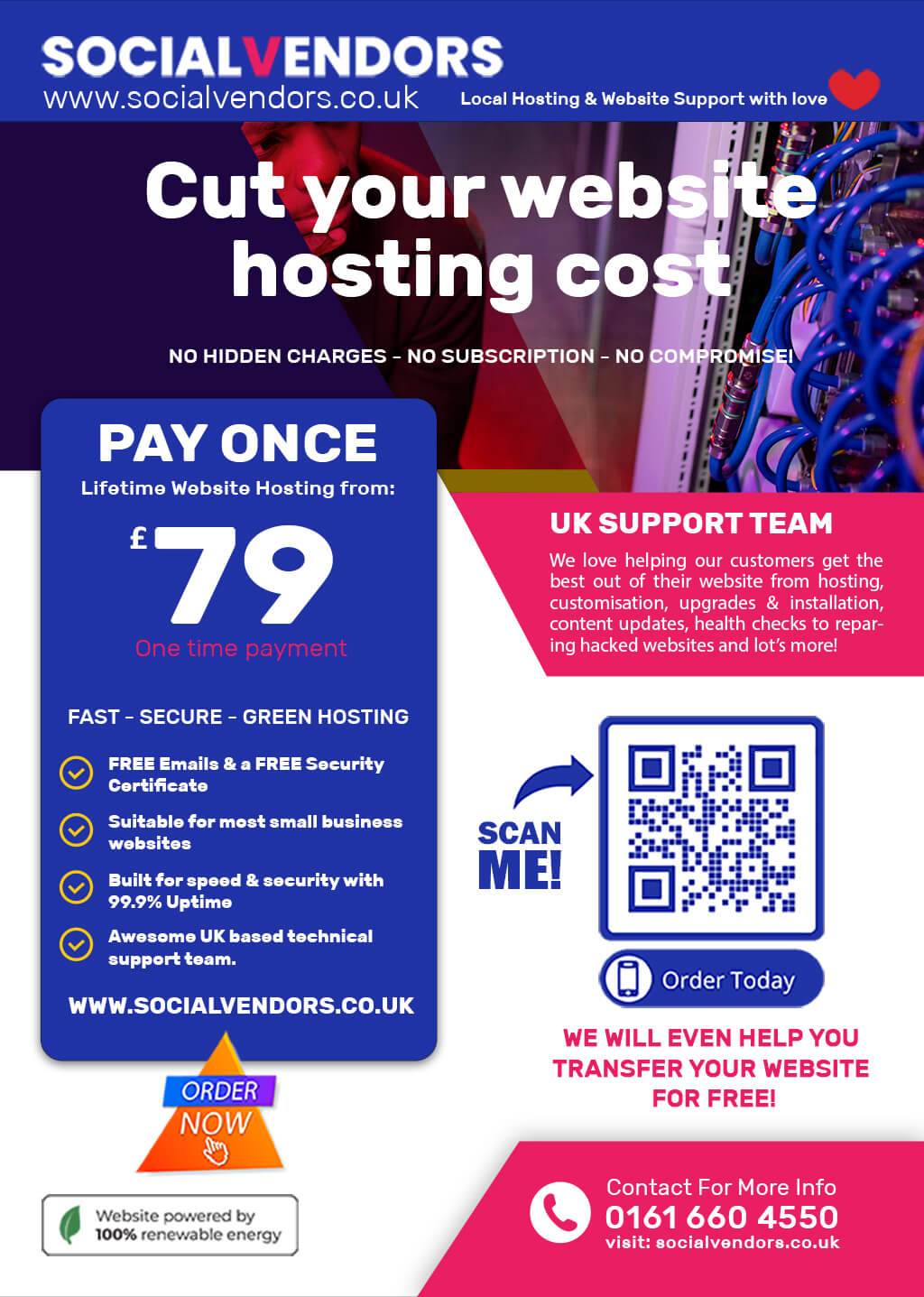 Website Hosting Pay Once Lifetime
