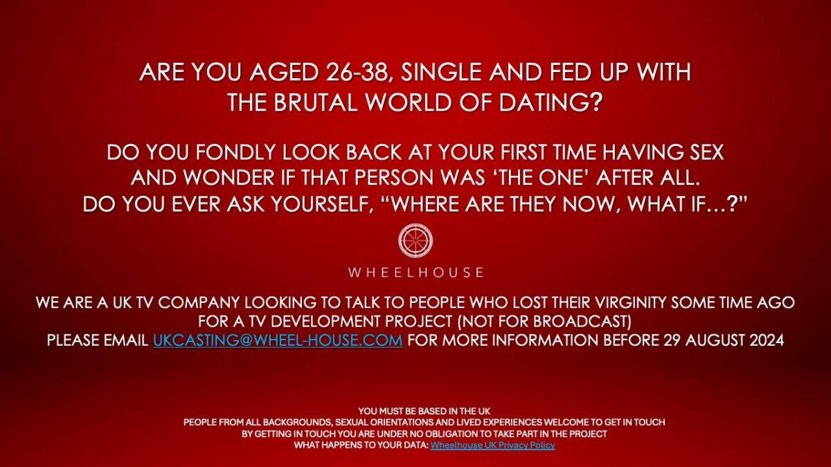 Are you aged 26-38 and fed up with the brutal world of dating. Do you often think fondly about your first special person?